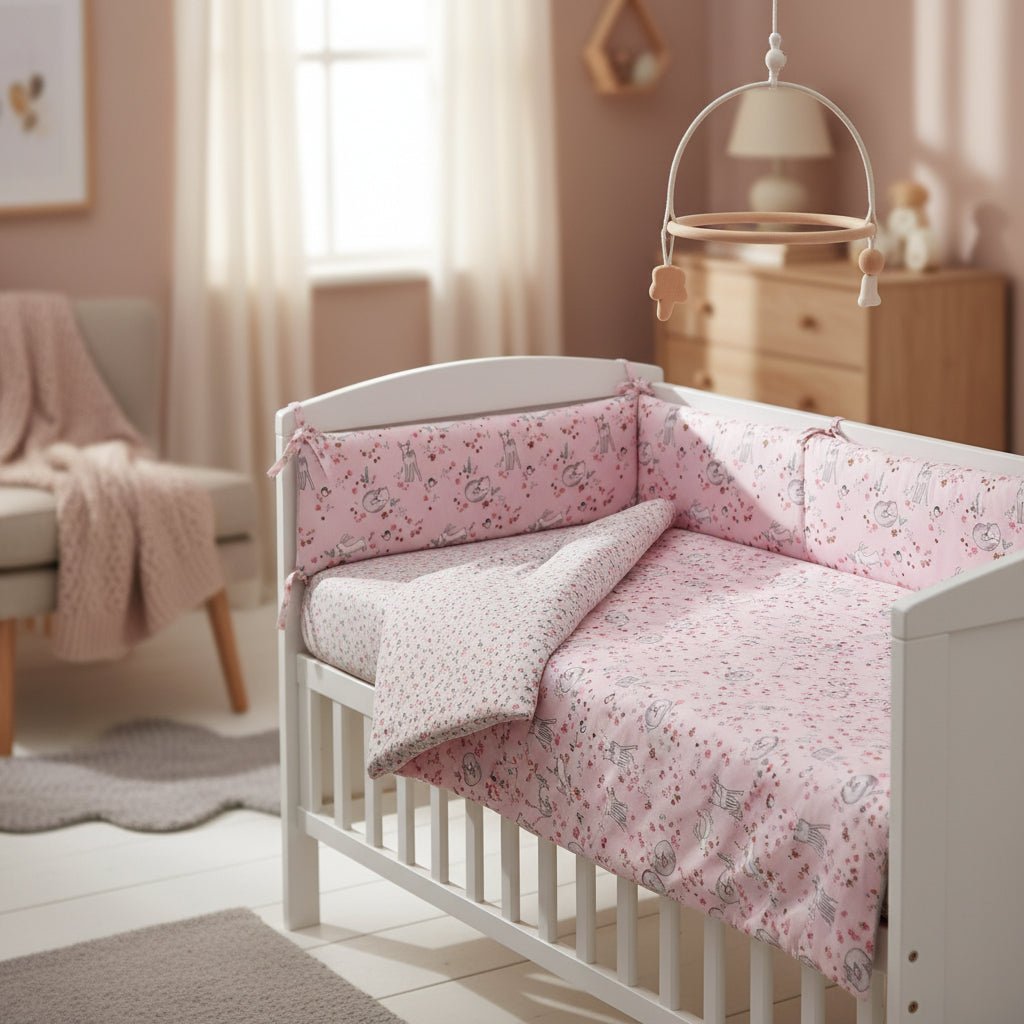 FORREST 3 Piece Organic Reversible Cot Bed Set - Meadowland - Baby&More
