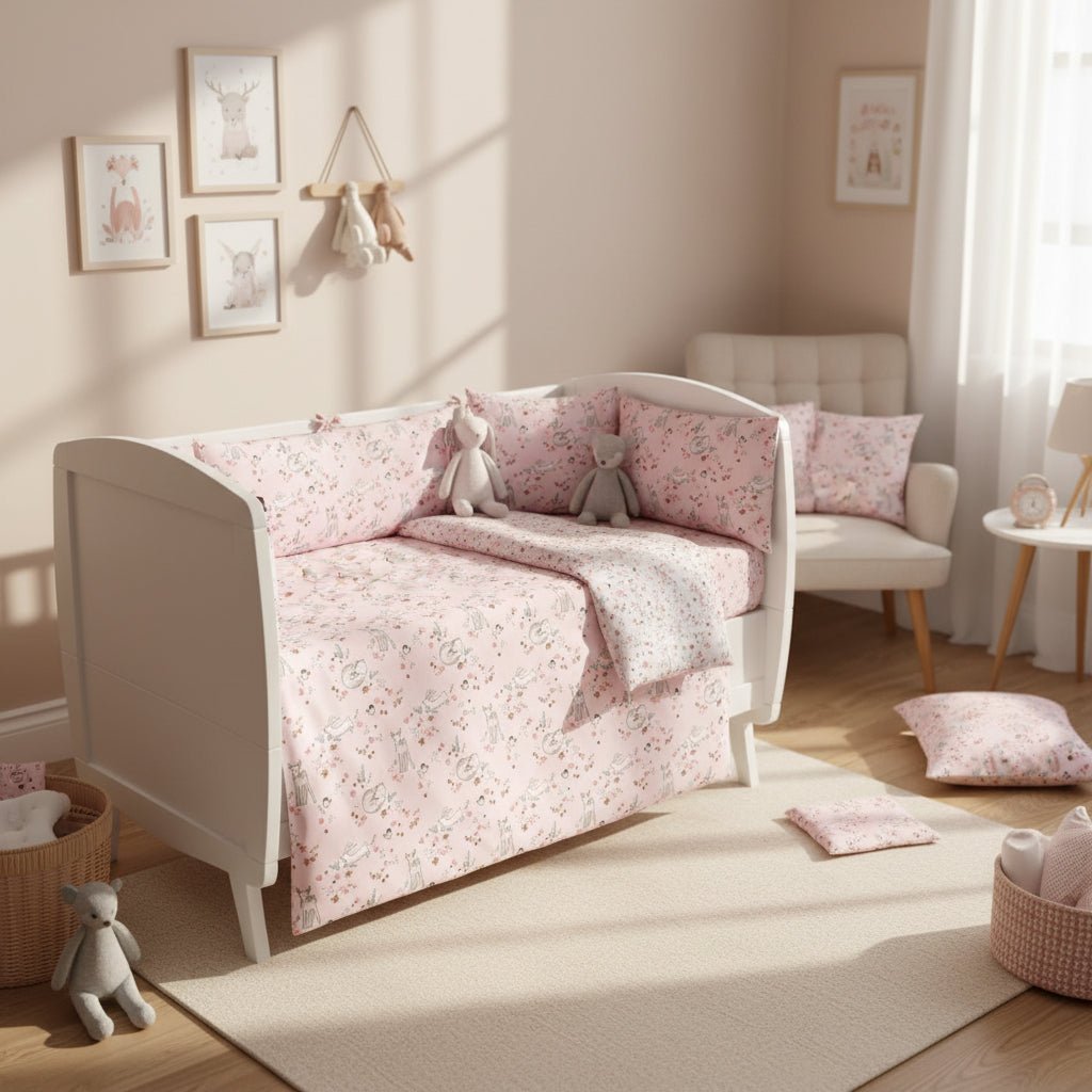 FORREST 3 Piece Organic Reversible Cot Bed Set - Meadowland - Baby&More