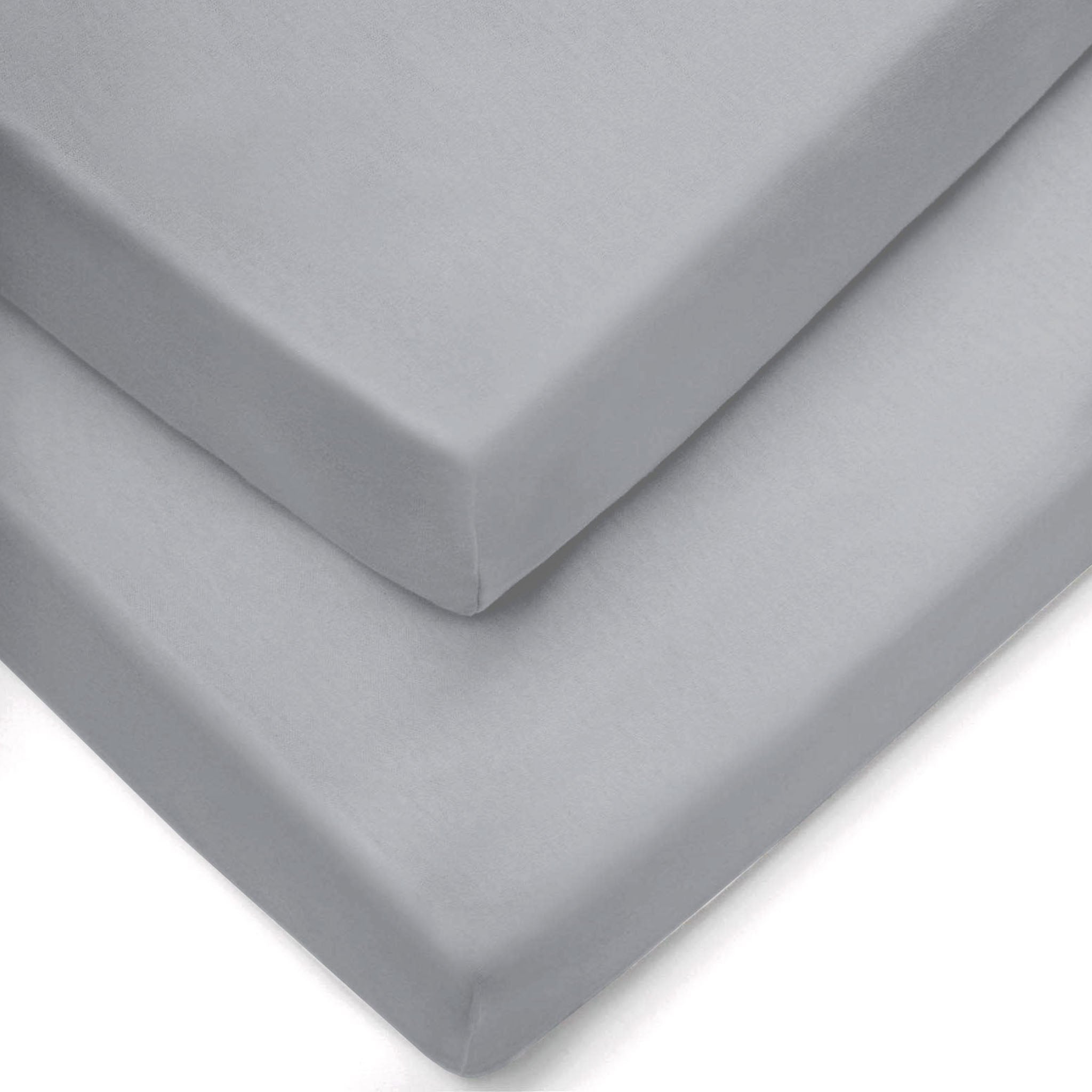 Forrest Cotton Fitted Cot Bed Sheets - Pack of 2 - 140 x 70 cm - Grey - Baby&More
