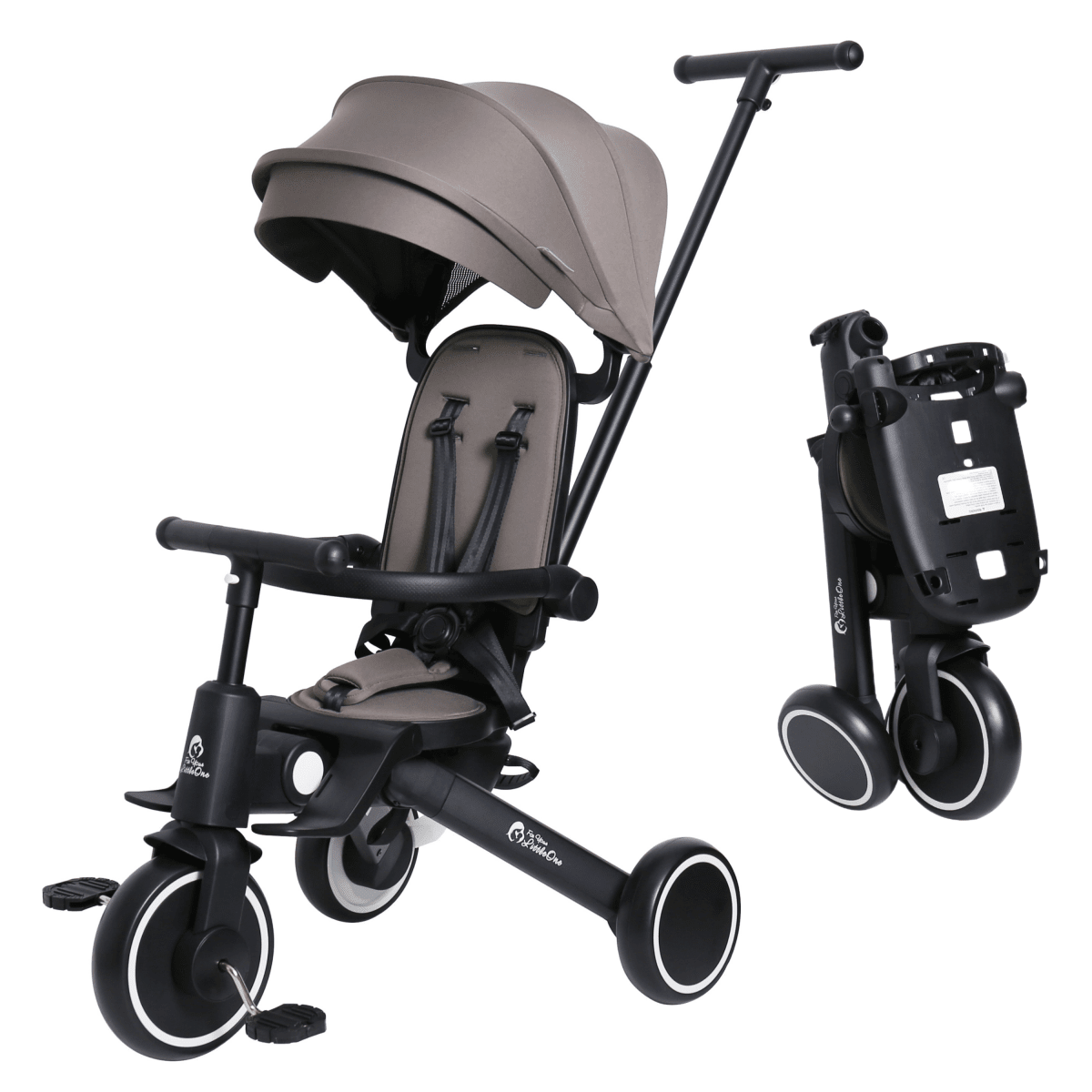 Foryourlittleone Xplor 6 in 1 Foldable Trike - Grey Olive (10m-4y) - Baby&More