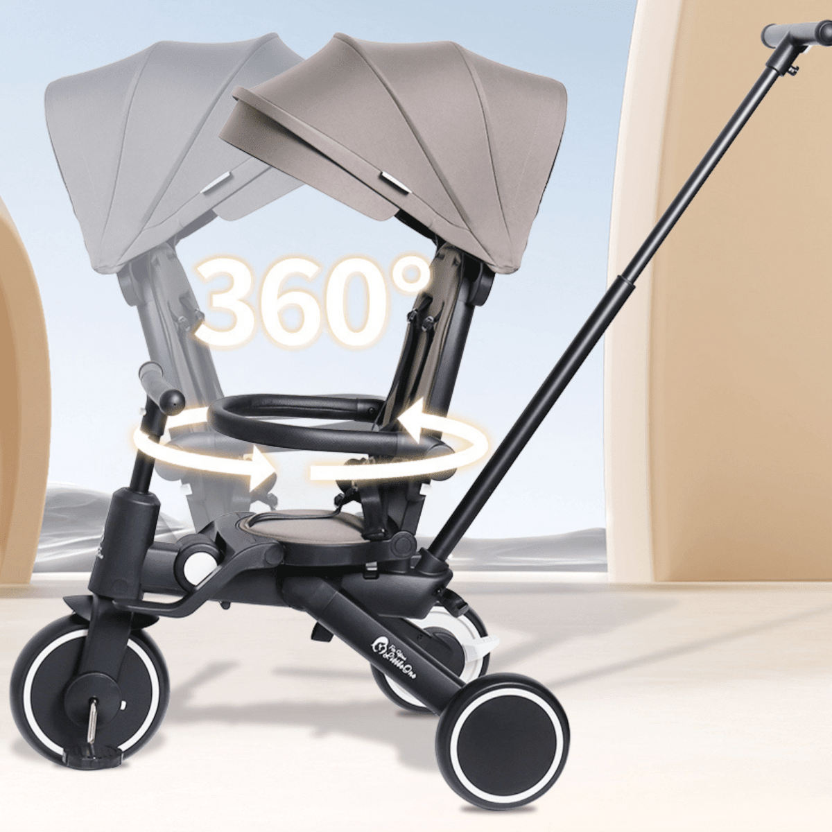 Foryourlittleone Xplor 6 in 1 Foldable Trike - Grey Olive (10m-4y) - Baby&More