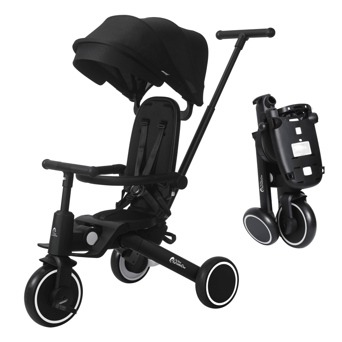 Foryourlittleone Xplor 6 in 1 Foldable Trike - Jet Black (10m-4y) - Baby&More
