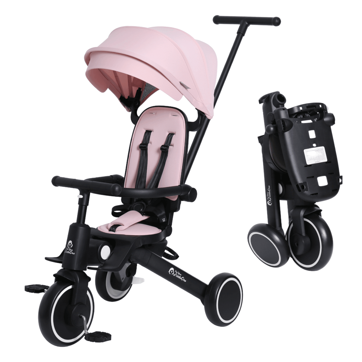 Foryourlittleone Xplor 6 in 1 Foldable Trike - Pastel Pink (10m-4y) - Baby&More