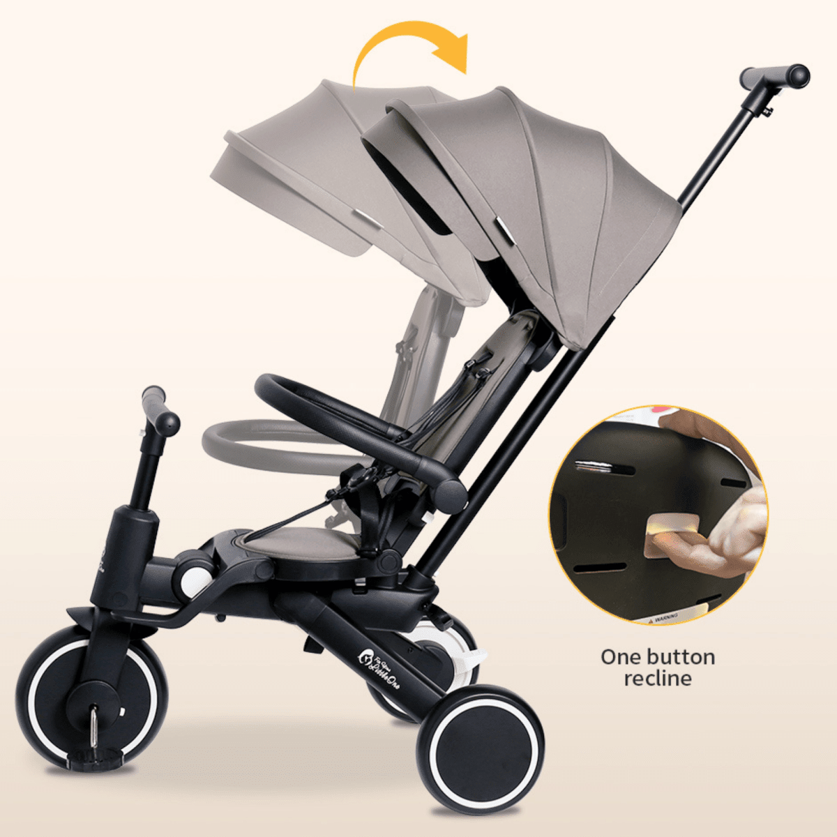 Foryourlittleone Xplor Plus 6 in 1 Foldable Trike - Pastel Pink (10m-4y) - Baby&More