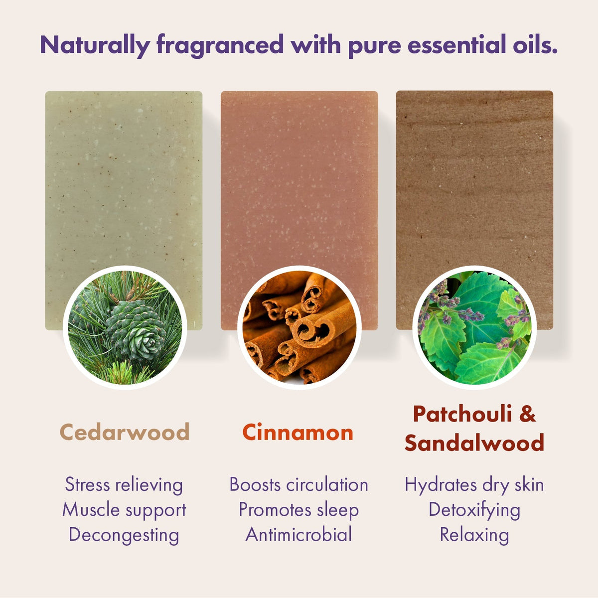 Friendly Soap - Soap Trio Gift Set - Cedarwood, Cinnamon, Patchouli & Sandalwood - Baby&More