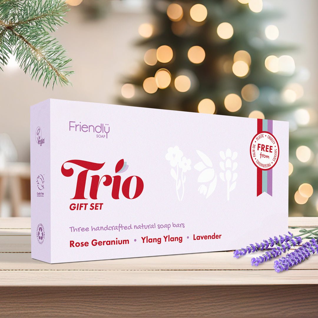 Friendly Soap - Soap Trio Gift Set - Rose Geranium, Ylang Ylang, Lavender - Baby&More