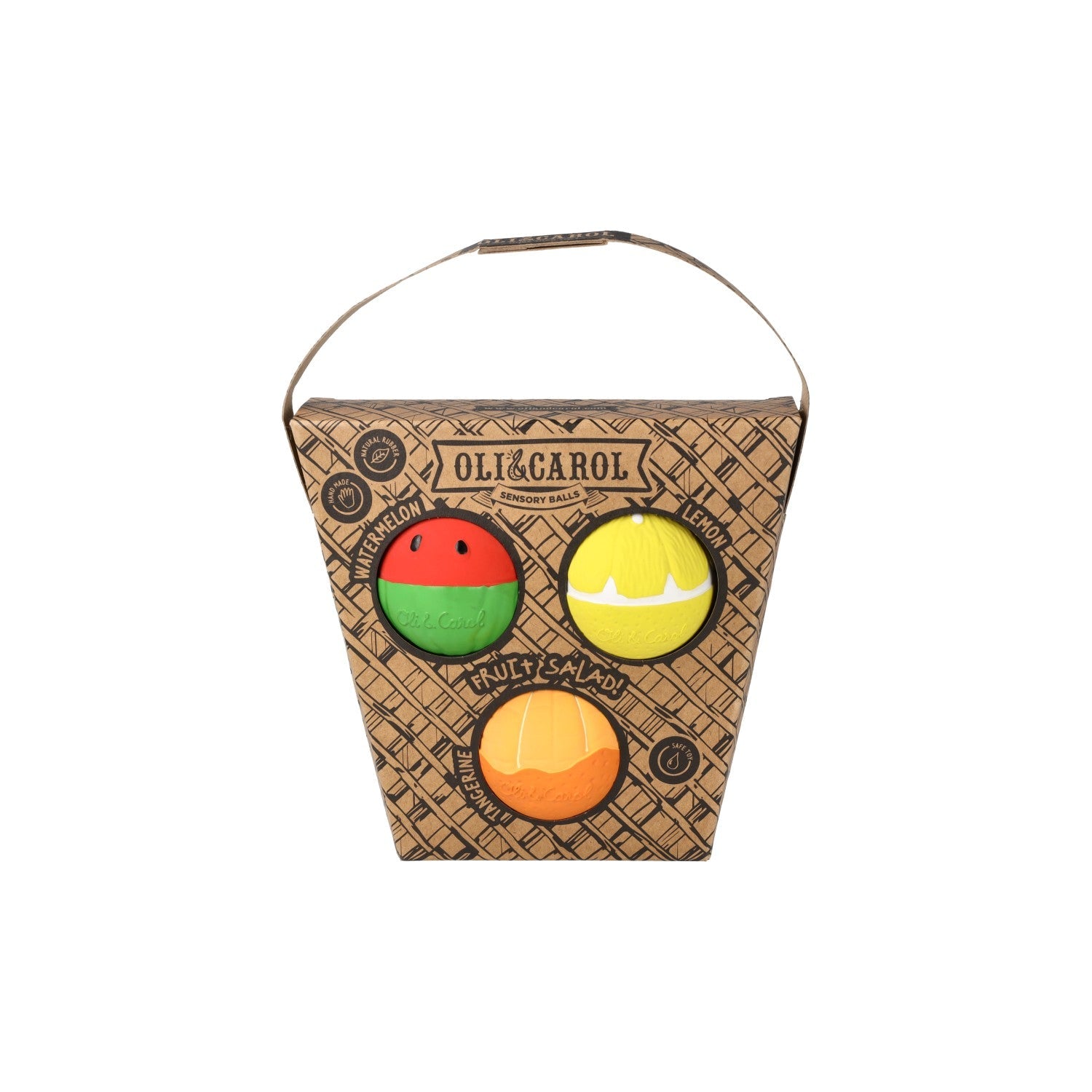 Oli & Carol Sensory Ball / Teether / Bath Toy - Fruit Salad