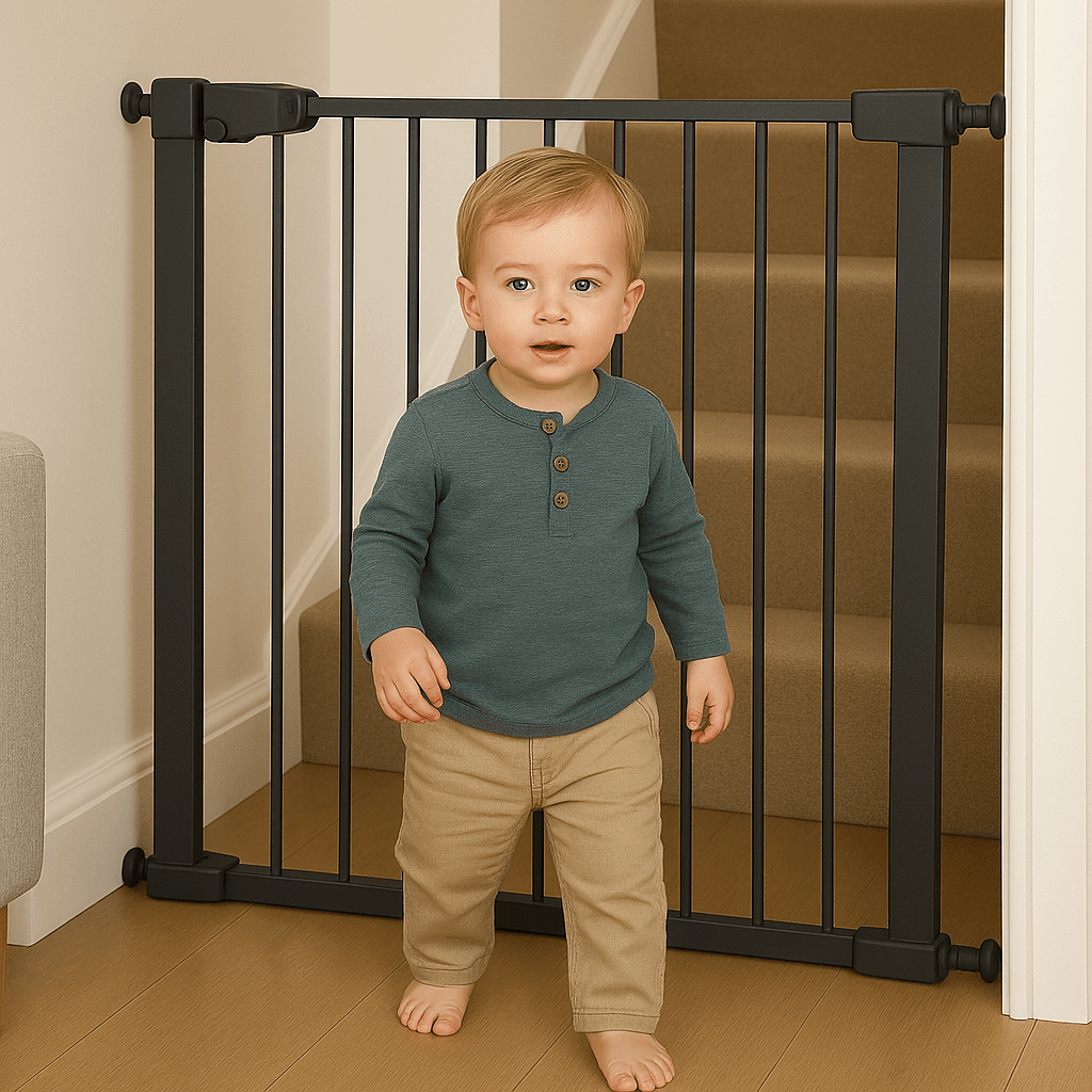 FYLO Baby Safety Stair Gate Pressure Fit Extra Wide - Grey - Baby&More