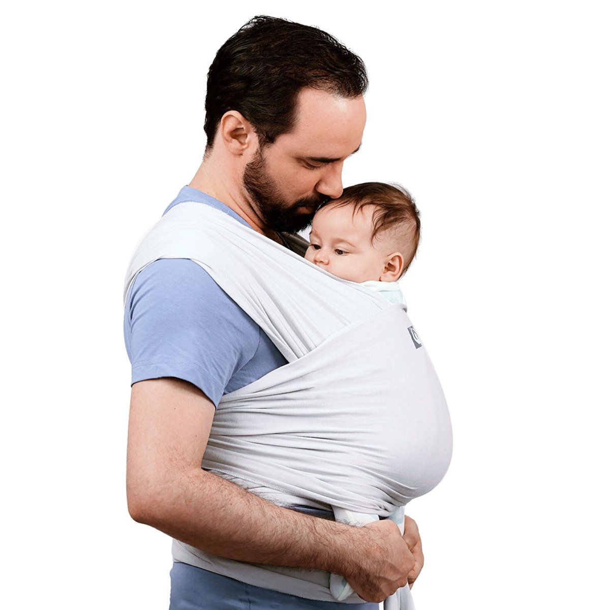 Gaia Carry Stretchy Baby Wrap Organic Cotton - Silver Grey - Baby&More