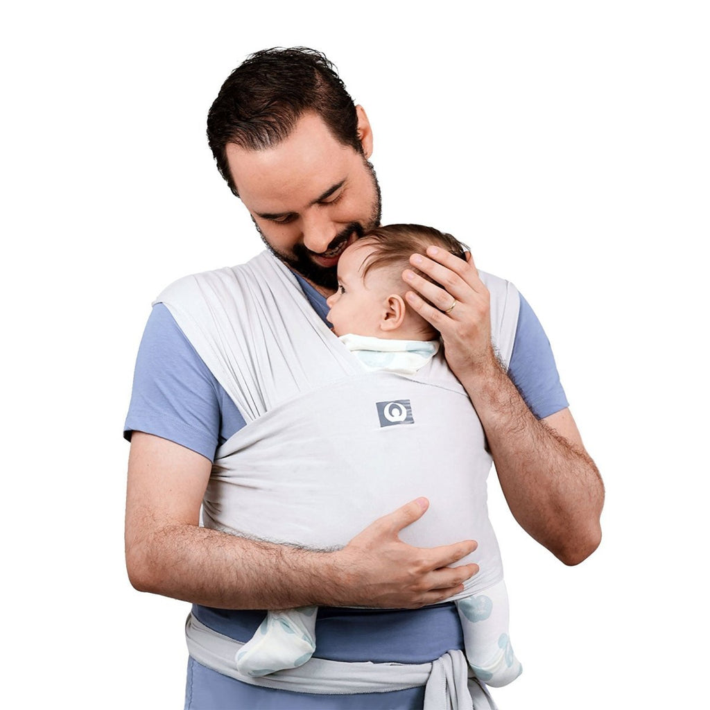 Gaia Carry Stretchy Baby Wrap Organic Cotton - Silver Grey - Baby&More