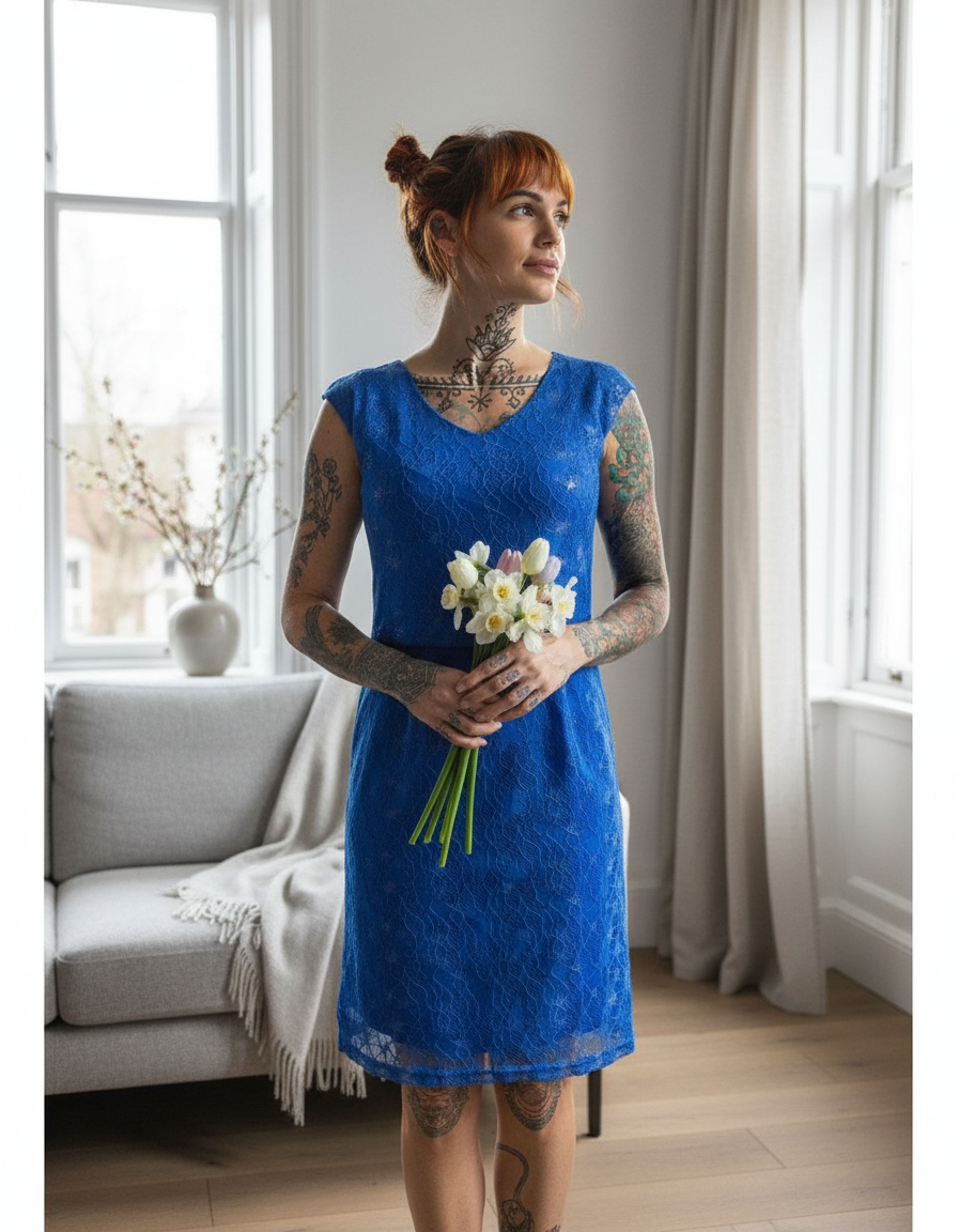 The Breastfeeding Occasion Blue Star Dress