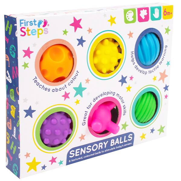 Gift Box of Six Colourful and Textured Sensory Balls for Babies - Baby&More