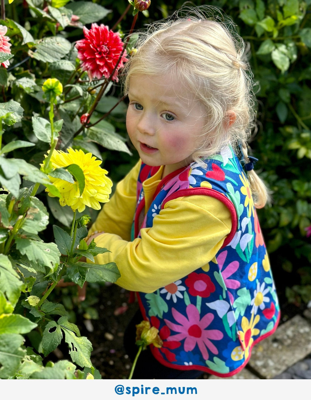 Toby Tiger Organic Reversible Gilet - Bold Floral