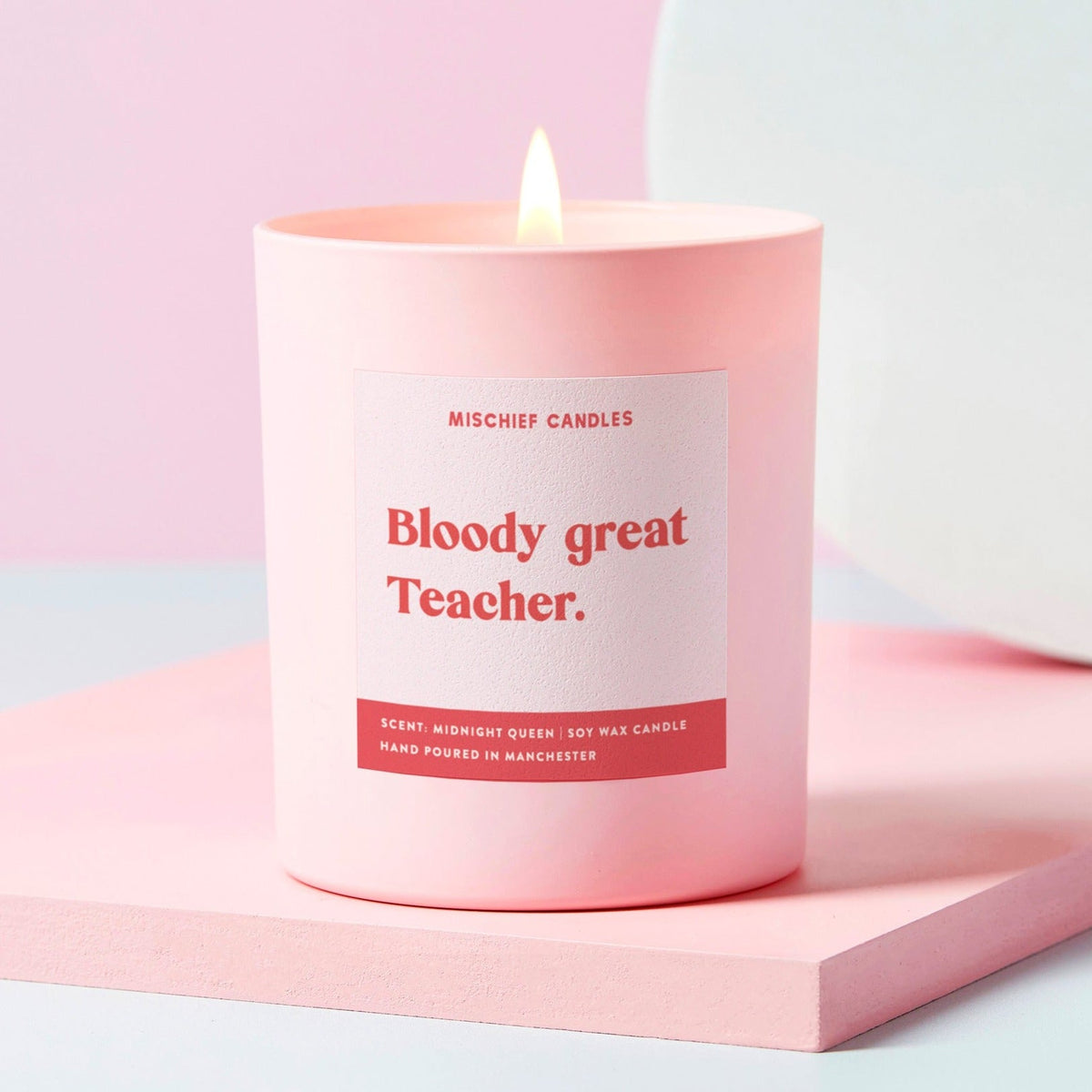 Glass Candle - Bloody Great Teacher - Baby&More