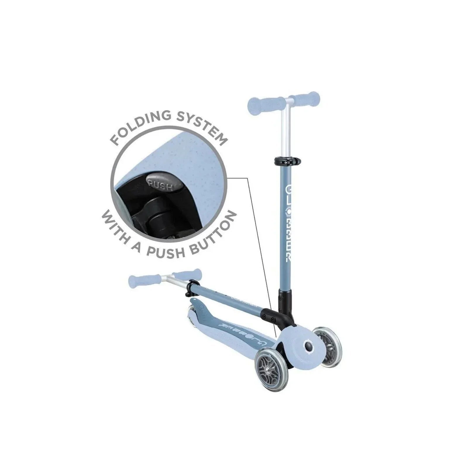 Globber Go Up Active Lights Eco Scooter - Blueberry - Baby&More