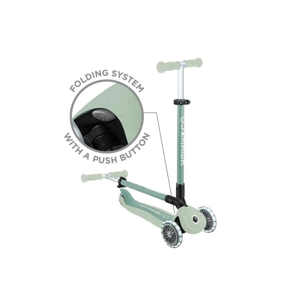 Globber Go Up Active Lights Eco Scooter - Pistachio - Baby&More