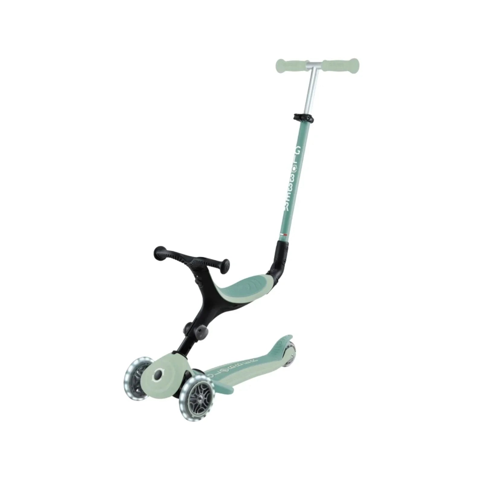 Globber Go Up Active Lights Eco Scooter - Pistachio - Baby&More