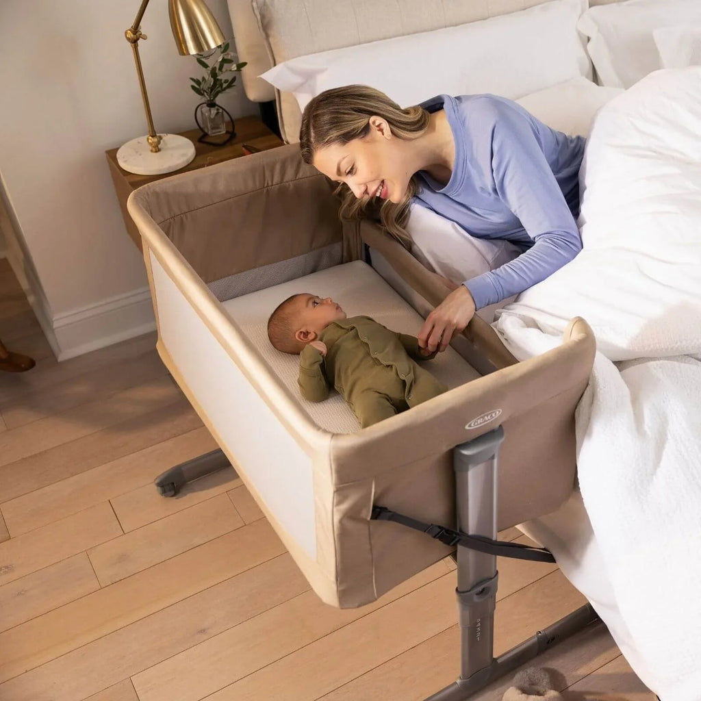 Graco Sweet2Sleep Bedside Crib - Oatmeal - Baby&More