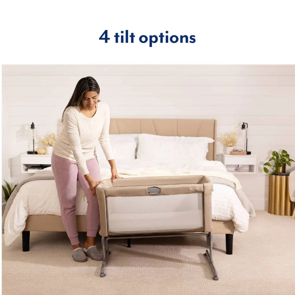 Graco Sweet2Sleep Bedside Crib - Oatmeal - Baby&More