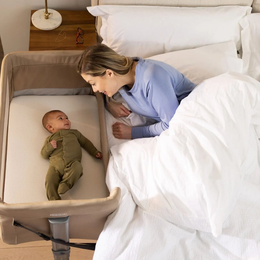 Graco Sweet2Sleep Bedside Crib - Oatmeal - Baby&More