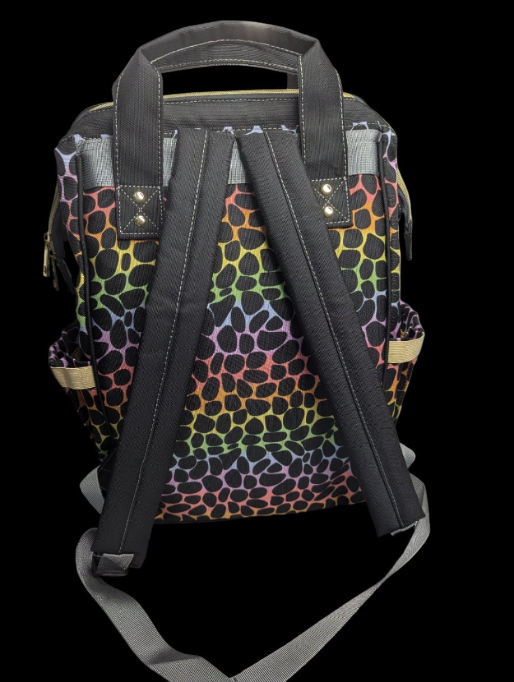Green Cheeks Baby Changing Backpack - Rainbow Leopard Print - Baby&More