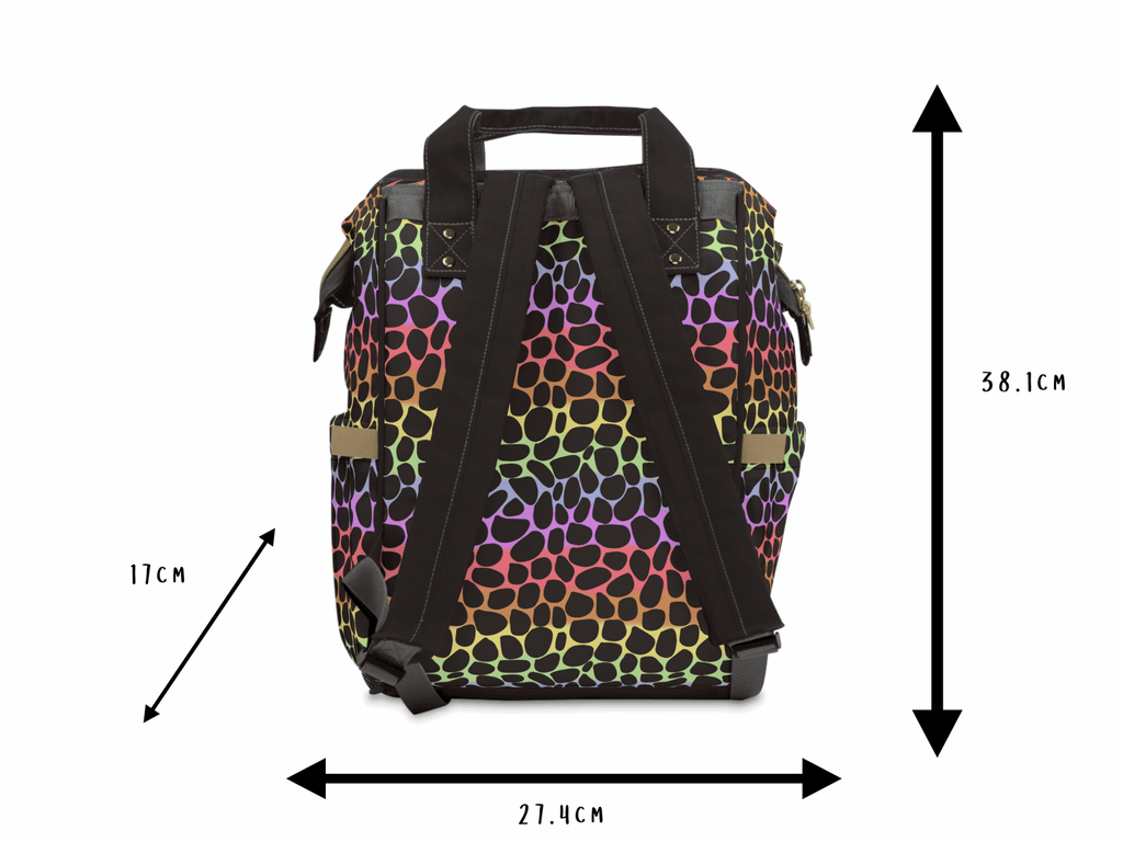 Green Cheeks Baby Changing Backpack - Rainbow Leopard Print - Baby&More