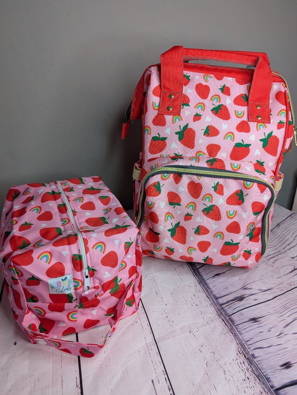 Green Cheeks Baby Changing Backpack - Strawberry Fields - Baby&More