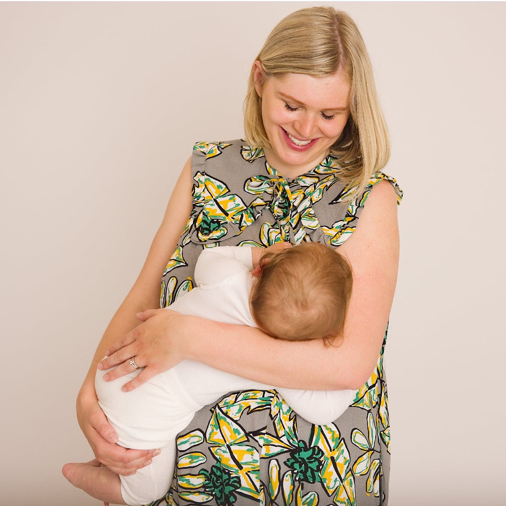 Journy Lucy Maternity / Breastfeeding Dress - Abstract Green Print
