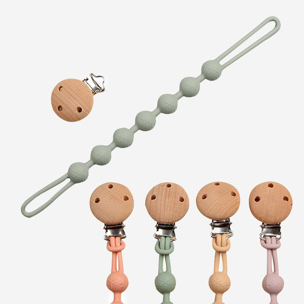 Bloom Bambini Baby Pacifier Clip and Teether in Green