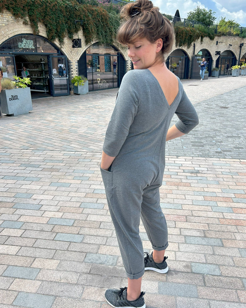 Journy Etta Jumpsuit - Maternity + Breastfeeding Friendly - Grey French Terry