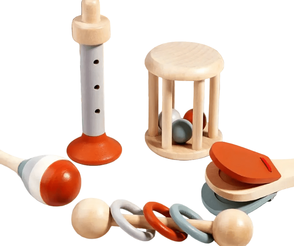 GrooveNest - 5 - Piece Wooden Instrument Set - Baby&More