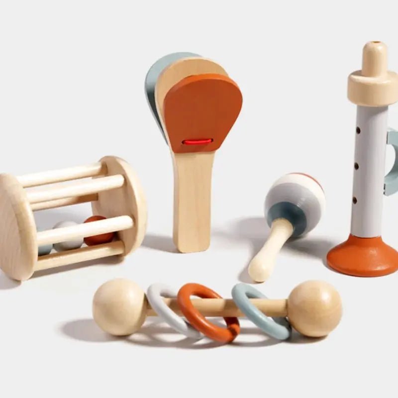 GrooveNest - 5 - Piece Wooden Instrument Set - Baby&More