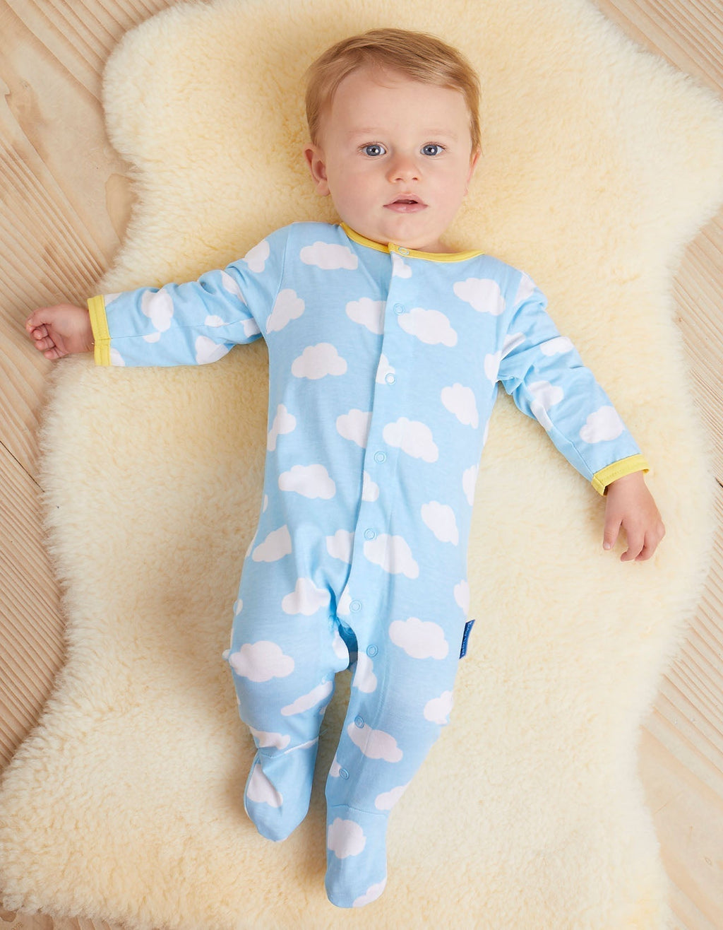 Organic Sun Cloud Print Baby Gift Set