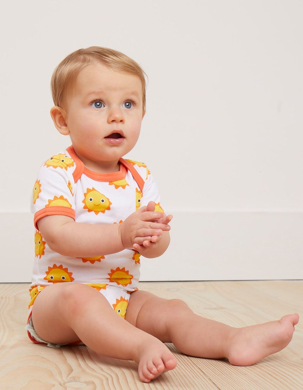 Organic Sun Cloud Print Baby Gift Set