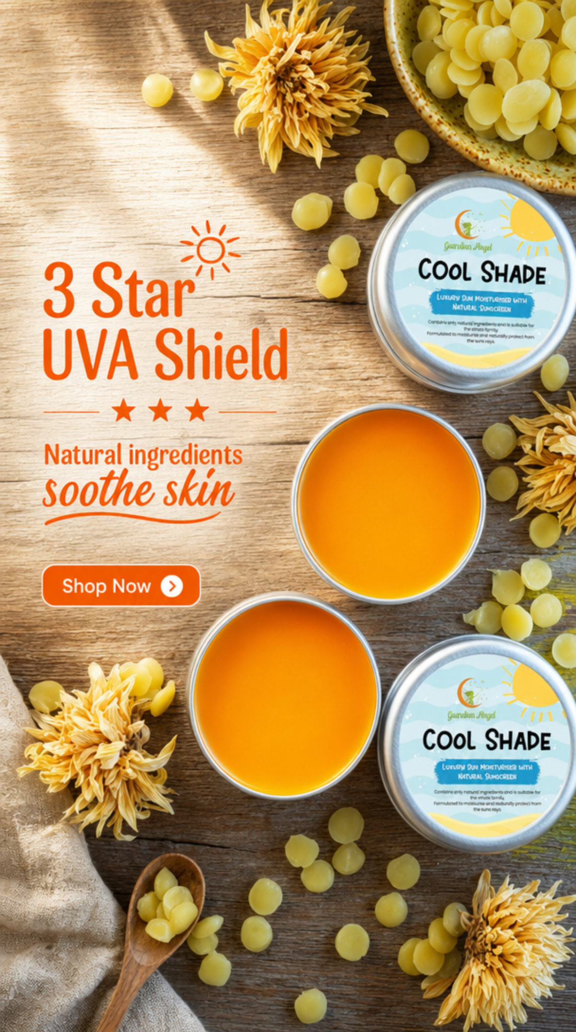 Guardian Angel Naturals - COOL SHADE Natural Mineral Sun Cream - Baby&More