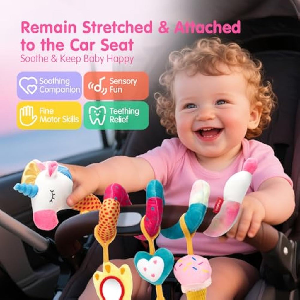 hahaland Unicorn Spiral Pram Toy - Baby&More