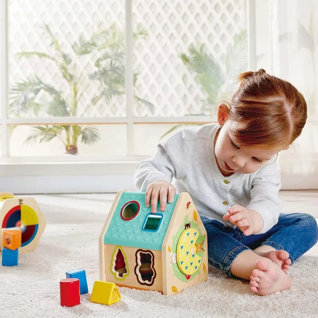 Hape Critter Wooden House Shape Sorter - Baby&More