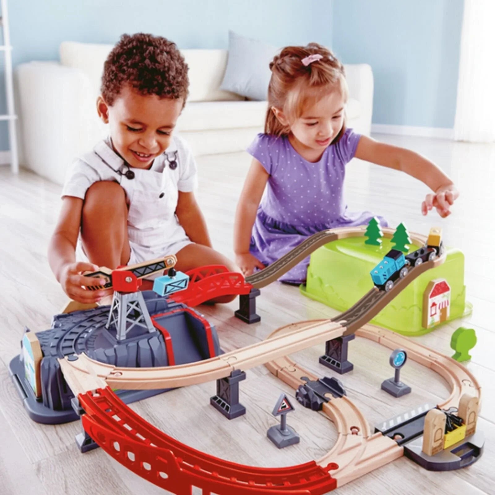 Hape Wooden Railway Bucket Builder Set - Baby&More