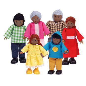Dolls House Dolls - Happy Family Wooden Dolls Set