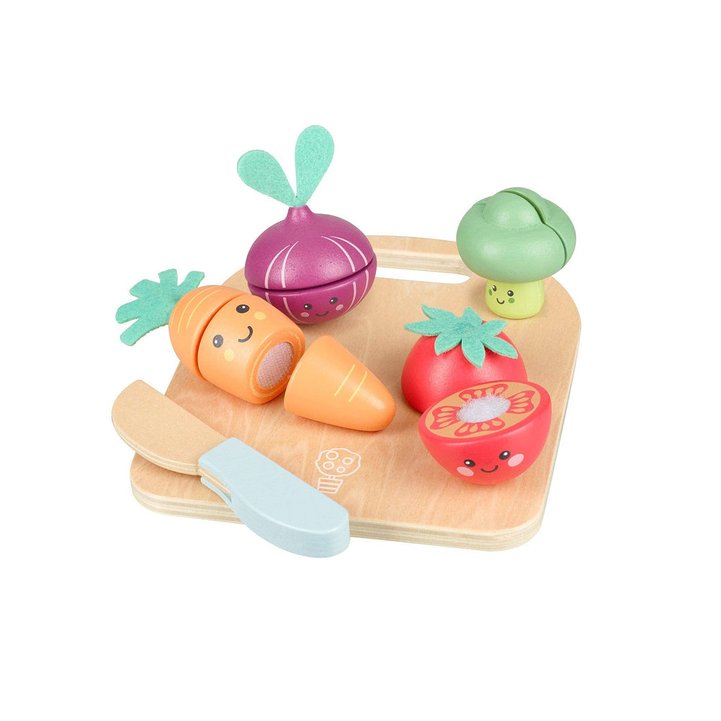 Happy Wooden Veggies Cutting Set – Montessori Wooden Play Toy - Baby&More