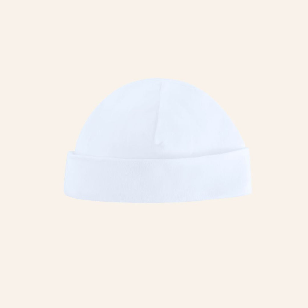 PrimaCotton Organic Cotton Baby Hat - White