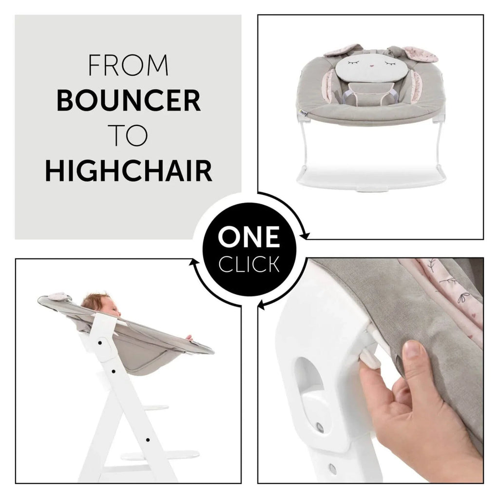 Hauck Alpha Bouncer 2 - in - 1 - Beige Bloom - Baby&More