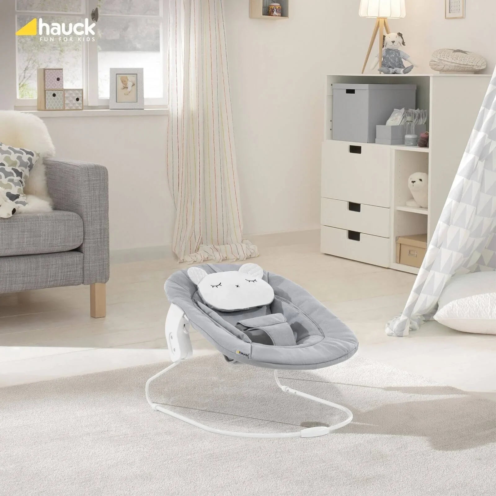 Hauck Alpha Bouncer Chair 2 - in - 1 - Light Grey - Baby&More