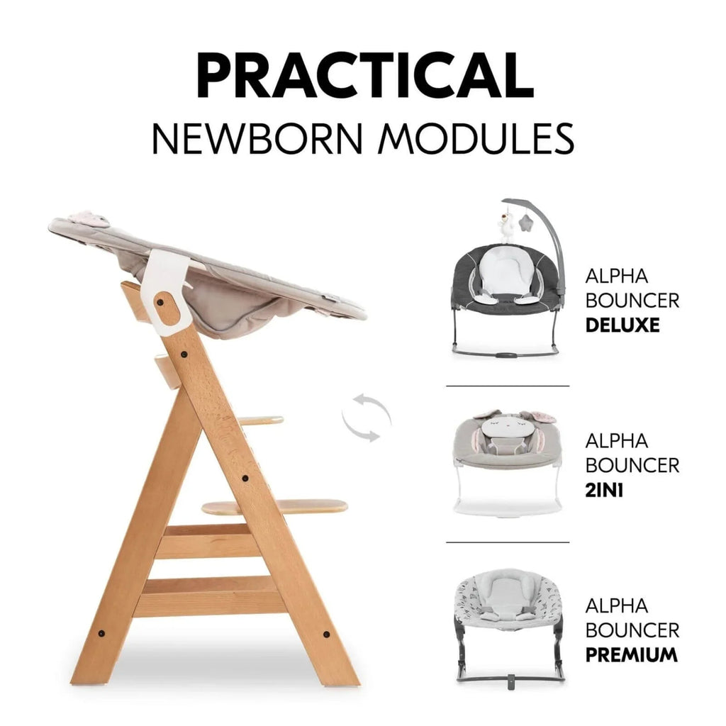 Hauck Alpha+ Wooden Highchair - Natural - Baby&More