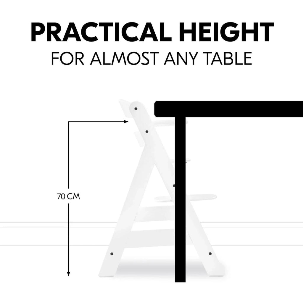Hauck Alpha+ Wooden Highchair - White - Baby&More