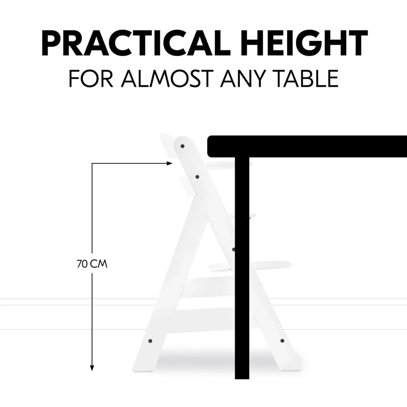 Hauck Alpha+ Wooden Highchair - White - Baby&More