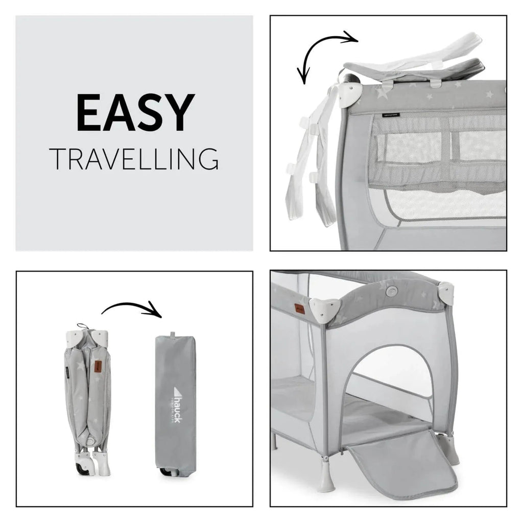 Hauck Sleep N Play Centre Bassinet Travel Cot & Playpen - Stars - Baby&More