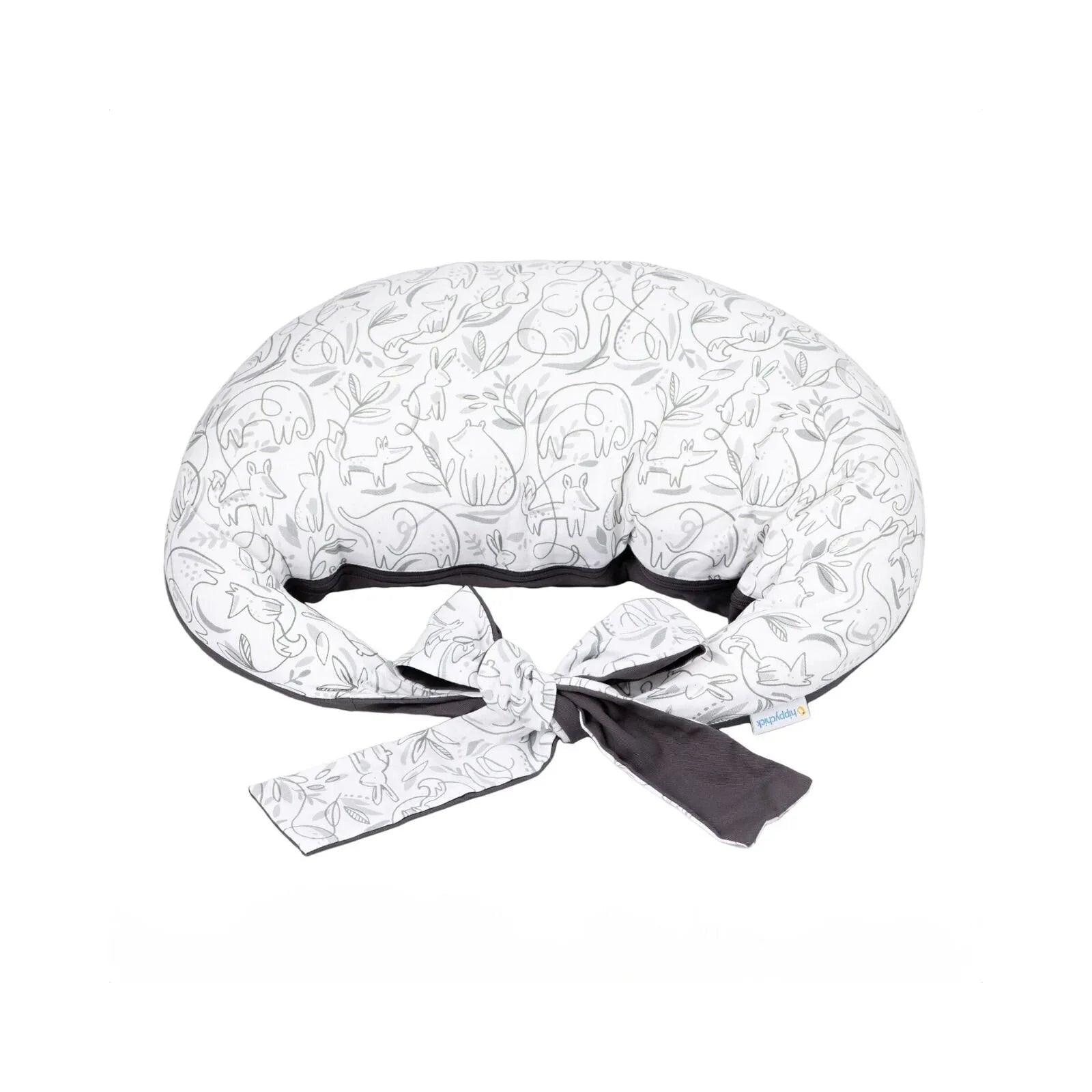 Hippychick Feeding Pillow - Animal Friends Grey - Baby&More