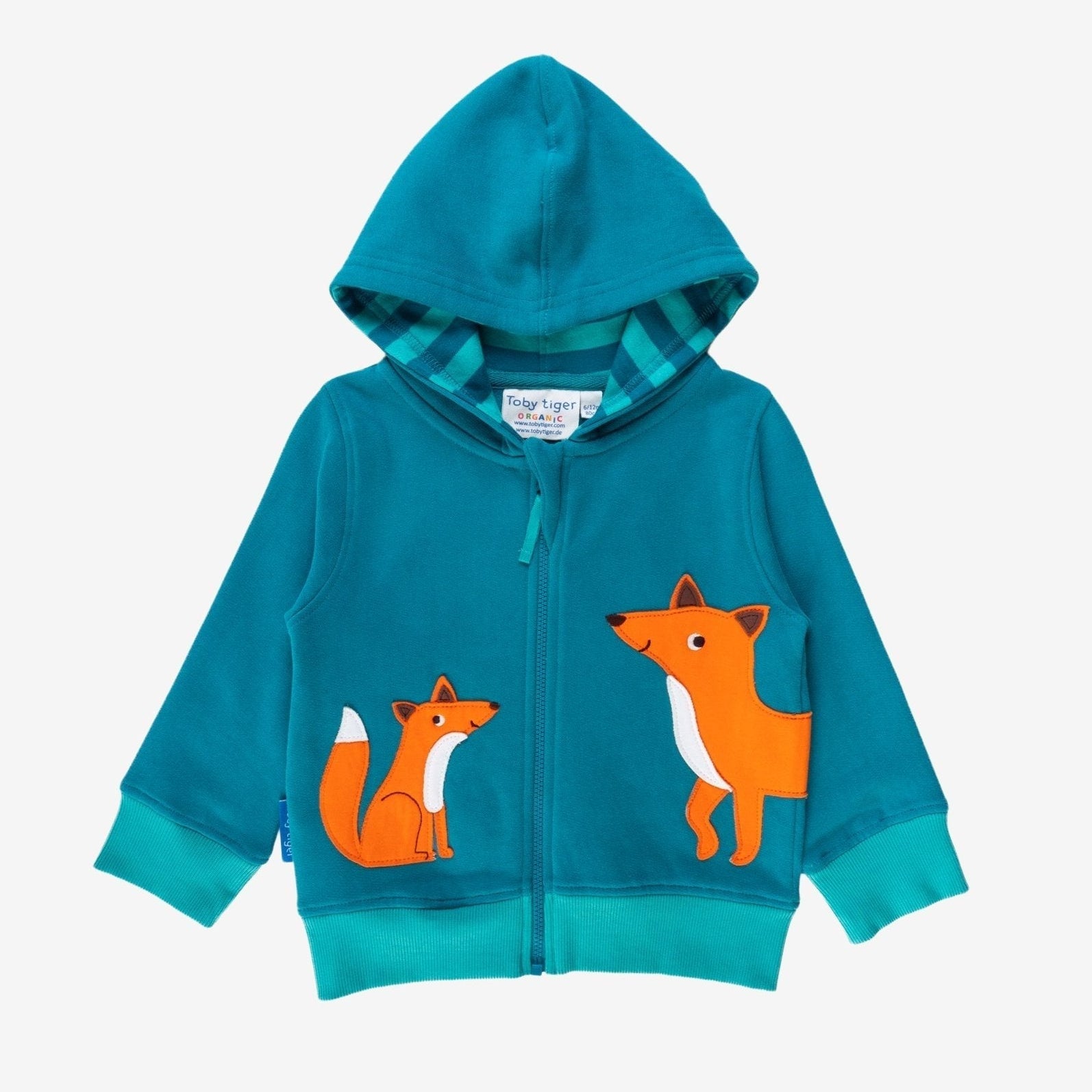 Toby Tiger Organic Applique Hoodie - Fox