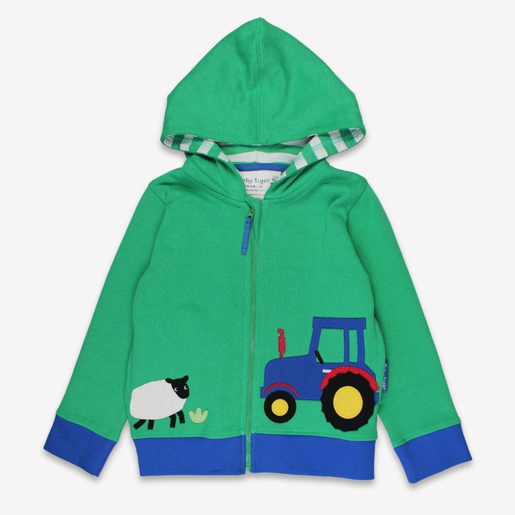 Toby Tiger Organic Applique Hoodie - Hillside Tractor
